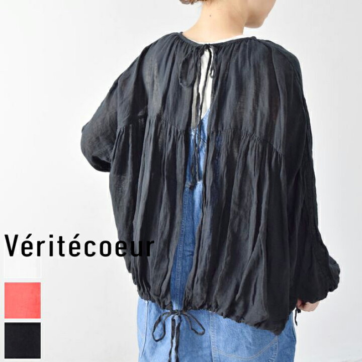 【10%OFFクーポン】Scamp Ra:Coupon9月13日(Tue)18:00~9月19日(Mon)14:59 Veritecoeur(ヴェリテクール)リネンガーゼ ギャザー ブラウス 3colormade in japanvc-2423 | SCAMP CLOTHING