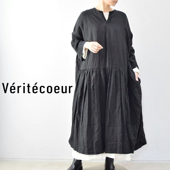 楽天市場】Veritecoeur(ヴェリテクール)リネン ギャザー ワンピース 