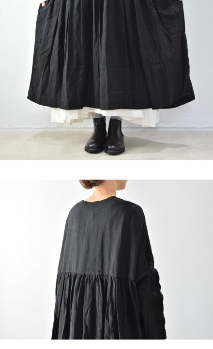 楽天市場】Veritecoeur(ヴェリテクール)リネン ギャザー ワンピース  