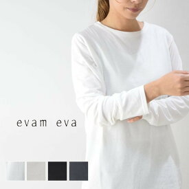 【 evam eva 10％OFFクーポン】月末月初♪ 毎月恒例 4/3(wed)9:59まで　【定番商品】 evam eva(エヴァムエヴァ)cut&sew pullover 4colormade in japanv002c031【 北海道も送料無料 】