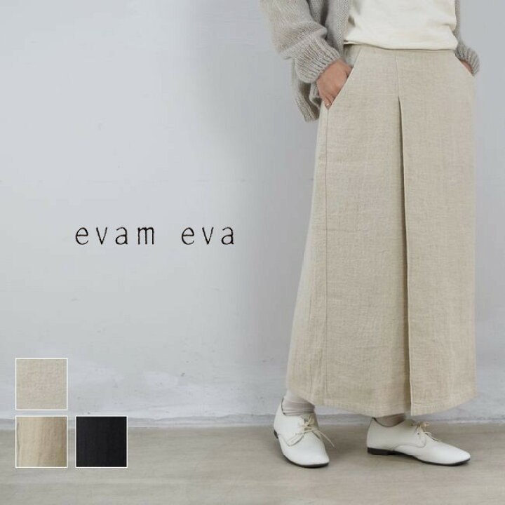 楽天市場】evam eva(エヴァムエヴァ)linen wool skirt 3colormade in 