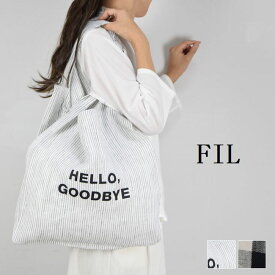 【 FIL 10％OFFクーポン】月末月初♪ 毎月恒例 4/3(wed)9:59まで　FILLinen Print Market Bag 2colorfl-002【 北海道も送料無料 】