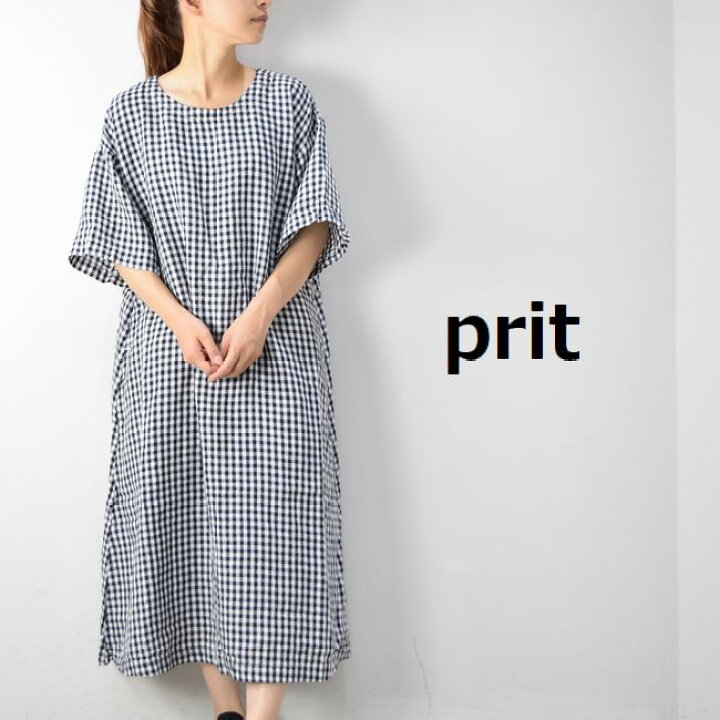 楽天市場】prit(プリット)21/1フレンチリネン ギンガムチェック5分 