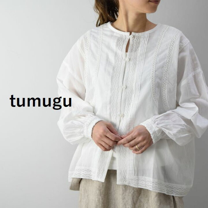 楽天市場】tumugu(ツムグ)カディコットン 2way ブラウスtb23118 