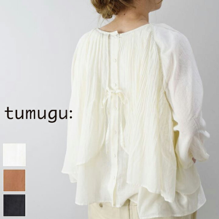 楽天市場】tumugu(ツムグ)プリーツ加工コットンローンレイヤード2way 
