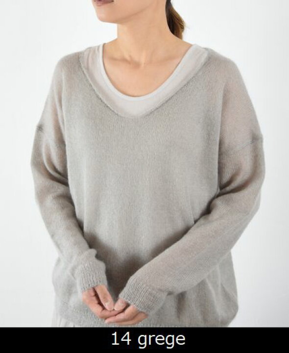 楽天市場】【動画あり】 evam eva(エヴァムエヴァ)mohair silk v neck 