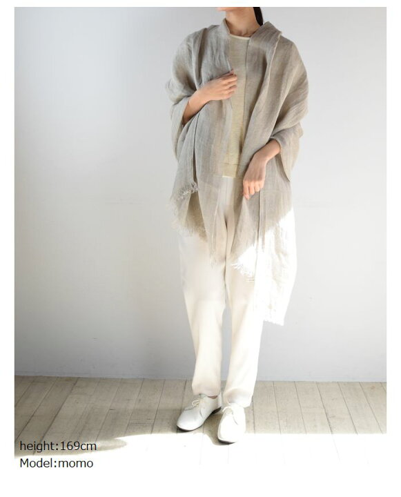 楽天市場】evam eva(エヴァムエヴァ)linen stole 2colormade in 