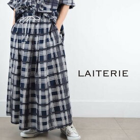 【 LAITERIE 全品13％OFFクーポン】＼18時間限定／スタートダッシュ!!6/4(tue)20:00～6/5(wed)13:59　　LAITERIE(レイトリー)ローンチェックプリント スカートlb24113