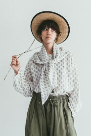 【即日発送／送料無料】fog linen work(フォグリネンワーク)コットン マーヤ スカーフ リリー セージ　fhs102-vcplil1【クーポン対象外】【 北海道も送料無料 】