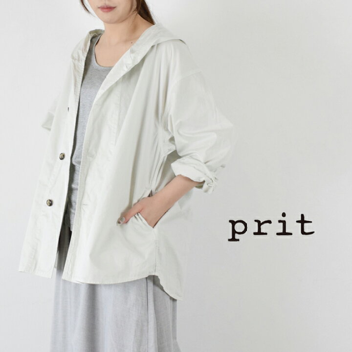 楽天市場】【動画あり】prit(プリット)40/1綾ダンプフードシャツ 