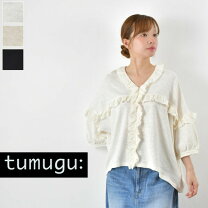 楽天市場】tumugu リネン プルオーバー（シャツ・ブラウス｜トップス 