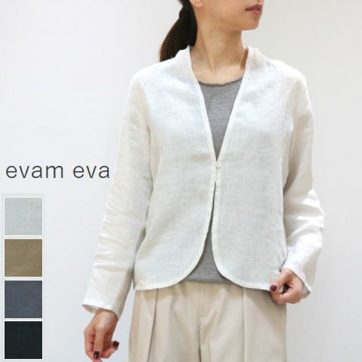 楽天市場】evam eva(エヴァムエヴァ)linen shirt CD 4colormade in 