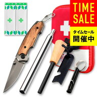SS限定クーポン！【この中身でこの価格！？】ファイヤースターター ナイフ アウトドア 救急セット 火吹き…