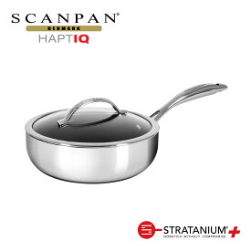 【メーカー公式】スキャンパン HaptIQシリーズ ディープソテーパン 26cm IH対応 （蓋付） 深型フライパン 炒め物 煮物 環境に配慮SCANPAN 26センチ ih ステンレス アルミ オーブン対応 pfoaフリー 安全なフライパン STRATANIUM+