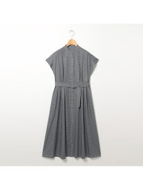 【SALE／40%OFF】レストギンガムフレンチスリーブワンピース SCAPA スキャパ ワンピース・ドレス ドレス ネイビー グリーン【RBA_E】【送料無料】[Rakuten Fashion]