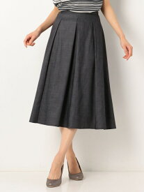 シャンブレーツイルスカート SCAPA スキャパ スカート ロング・マキシスカート ネイビー グリーン【送料無料】[Rakuten Fashion]