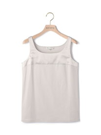コットンスムースタンクトップカットソー SCAPA スキャパ トップス カットソー・Tシャツ グレー ブラック【送料無料】[Rakuten Fashion]