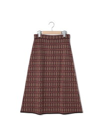 【SALE／48%OFF】【Lサイズ】V&Aスクエアジャカードスカート KEITH キース スカート その他のスカート ネイビー レッド【RBA_E】【送料無料】[Rakuten Fashion]
