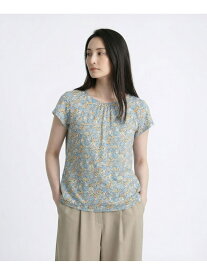 サラサフルールカットソー SCAPA スキャパ トップス カットソー・Tシャツ ネイビー【送料無料】[Rakuten Fashion]