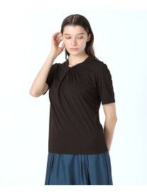 【SALE／34%OFF】エレガントスムースカットソー SCAPA スキャパ トップス カットソー・Tシャツ イエロー ホワイト【RBA_E】【送料無料】[Rakuten Fashion]