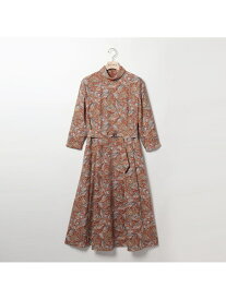 【SALE／37%OFF】リバティペーズリー長袖ワンピース SCAPA スキャパ ワンピース・ドレス ドレス オレンジ ネイビー【RBA_E】【送料無料】[Rakuten Fashion]