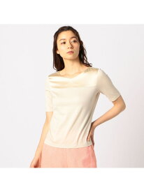 シルケットテンジクカットソー SCAPA スキャパ トップス カットソー・Tシャツ ブラウン ネイビー ベージュ ホワイト【送料無料】[Rakuten Fashion]