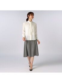 【SALE／50%OFF】ウールシャンブレースカート SCAPA スキャパ スカート ロング・マキシスカート グレー ブラウン【RBA_E】【送料無料】[Rakuten Fashion]