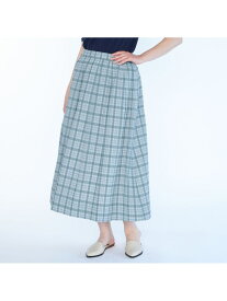 【SALE／42%OFF】エアリーチェックスカート SCAPA スキャパ スカート その他のスカート ネイビー【RBA_E】【送料無料】[Rakuten Fashion]