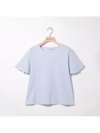 【SALE／40%OFF】クリアエンブロフレアー袖カットソー SCAPA スキャパ トップス カットソー・Tシャツ ネイビー ホワイト【RBA_E】【送料無料】[Rakuten Fashion]