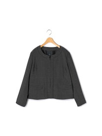 【50size~】バーズアイ ノーカラージャケット KEITH キース ジャケット・アウター テーラードジャケット・ブレザー ネイビー グレー【送料無料】[Rakuten Fashion]