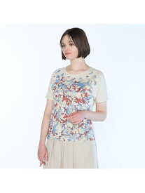 【SALE／40%OFF】リノフラワージャージ半袖カットソー SCAPA スキャパ トップス カットソー・Tシャツ レッド ブルー【RBA_E】【送料無料】[Rakuten Fashion]