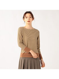 【SALE／51%OFF】ミラージュジャガードニット SCAPA スキャパ トップス ニット ブラウン ピンク【RBA_E】【送料無料】[Rakuten Fashion]