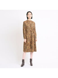 【SALE／51%OFF】サラサアートプリントワンピース SCAPA スキャパ ワンピース・ドレス ドレス ブラウン グレー【RBA_E】【送料無料】[Rakuten Fashion]