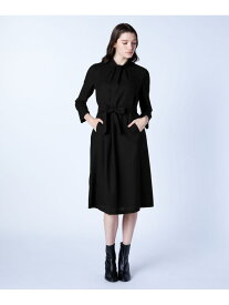 イージージョーゼットワンピース SCAPA スキャパ ワンピース・ドレス ドレス ブラック【送料無料】[Rakuten Fashion]