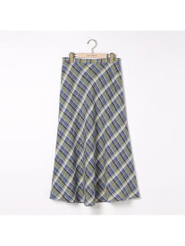 【SALE／44%OFF】リネンチェックスカート SCAPA スキャパ スカート その他のスカート ブルー レッド【RBA_E】【送料無料】[Rakuten Fashion]