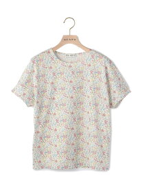 Liberty Printシャインカットソー SCAPA スキャパ トップス カットソー・Tシャツ ブルー レッド【送料無料】[Rakuten Fashion]