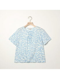【SALE／52%OFF】レオパードプリント半袖カットソー SCAPA スキャパ トップス カットソー・Tシャツ ネイビー【RBA_E】【送料無料】[Rakuten Fashion]