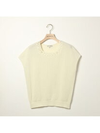 【SALE／60%OFF】アププレ半袖プルオーバーニット SCAPA スキャパ トップス ニット ホワイト【RBA_E】【送料無料】[Rakuten Fashion]