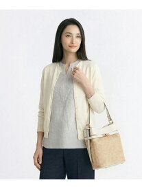 ハイゲージリノニットカーディガン SCAPA スキャパ トップス ニット レッド ホワイト【送料無料】[Rakuten Fashion]