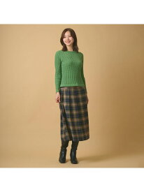 【SALE／53%OFF】【Lサイズ】ケーブルクルーネックニット KEITH キース トップス ニット グレー グリーン ブラウン【RBA_E】【送料無料】[Rakuten Fashion]