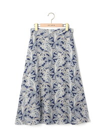 ボヘミアンペーズリースカート SCAPA スキャパ スカート その他のスカート ベージュ ネイビー【送料無料】[Rakuten Fashion]