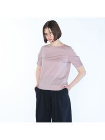 【SALE／48%OFF】ギンガムジャカードカットソー SCAPA スキャパ トップス カットソー・Tシャツ ピンク ブラック【RBA_E】【送料無料】[Rakuten Fashion]