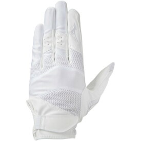 【 ミズノ MIZUNO 】 ミズノプロ 守備用手袋 左手用 ホワイト×ホワイト 1EJED20010 高校野球ルール対応モデル