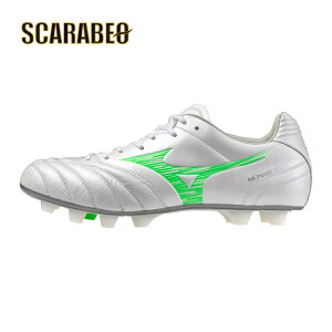 ミズノ モナルシーダ NEO 3 WIDE ELITE スーパーホワイトパール×ネオングリーン p1ga252137 サッカーシューズ サッカー スパイク シューズ 靴 くつ 中学校 高校 一般 大人 軽量 柔軟 素足感覚 エリ