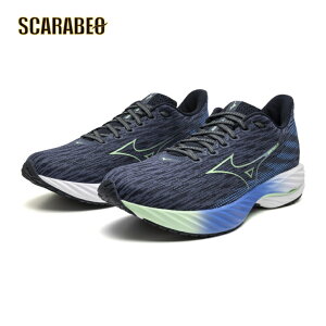 ミズノ ウエーブライダー28 ランニング ダークグレー×パープル×ミントグリーン メンズ ランニング フィットネス 運動 シューズ 快適な履き心地 トレーニング 耐久性 靴 部活 j1gc240351