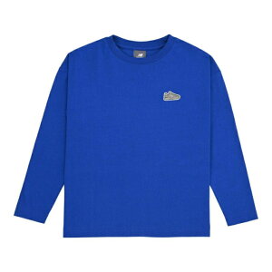 ニューバランス キッズ 長袖Tシャツ ABT55558 ジュニア 子供服 ロンT シューパッチ スポーツウェア NB Dry 吸汗速乾 カジュアル ロイヤルブルー abt55558-ryb