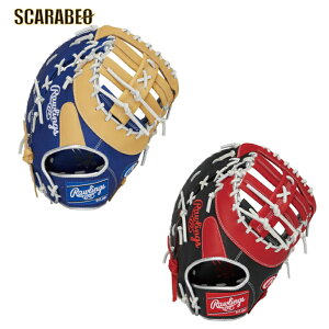 ソフトボール グラブ 男子用 キャッチャー・ファースト用 ローリングス Rawlings HYPER TECH COLORS GS5FHTC3ACD 12.5インチ 指あて 背面クロスレース インディゴ/キャメル ブラック/スカーレット 右投げ