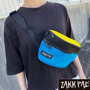 ZAKKPAC UbNpbN MD29839 HIP BAG qbvobO BLUE/YELLOW u[ CG[