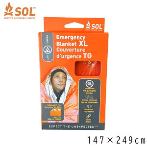 SOL Emergency Blanket �G�}�[�W�F���V�[�u�����P�b�g �q�[�g�V�[�g XL�T�C�Y 147×249cm �h�ЃO�b�Y �o�R �A�E�g�h�A �h�� ���p �ۉ� �h�� �I�����W