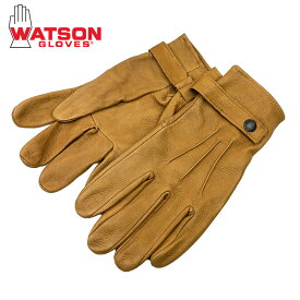 【訳あり】WATSON GROVES ワトソングローブ SONORA 手袋 レザーグローブ メンズ 鹿革 ディアスキン カナダ製 キャメル アウトドア バイク スーツ